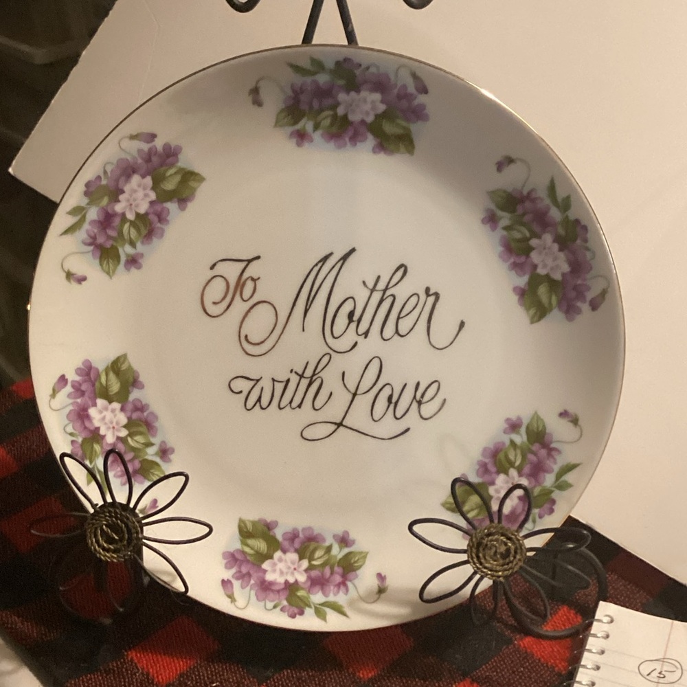 Floral Decorative Plate - To Mother with Love